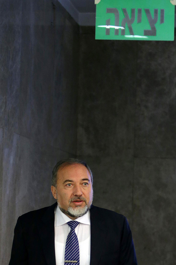 Israel's Foreign Minister Avigdor Liberman seen arriving to the weekly government conference at Prime Minister Netanyahu's office in Jerusalem. December 16, 2012. Photo by Alex Kolomoisky/POOL/FLASH90