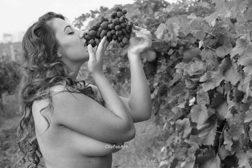 Голая девушка в винограднике эротическое видео
