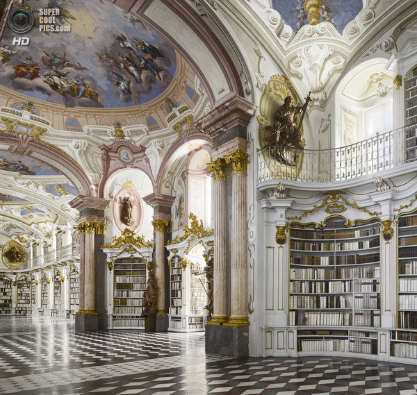 Австрия. Адмонт. Библиотека аббатства Адмонт © Will Pryce