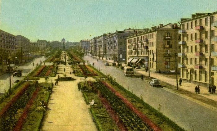 Проспект Молодёжи (нынешний бул. Гр. Виеру), 1960-е гг.