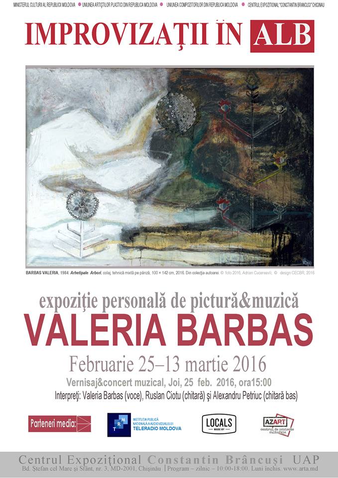 Expoziție de pictură &#8212;  Valeria BARBAS: Improvizaţii în A(L)B