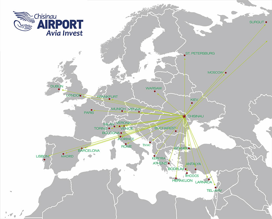 KIV Airport routes map S16