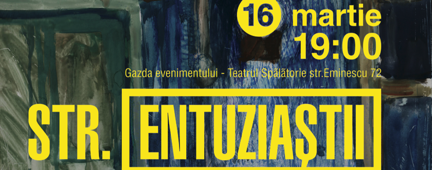 Spectacol-lectură ”Entuziaștii” de Inna Cebotari @ Teatru-spalatorie