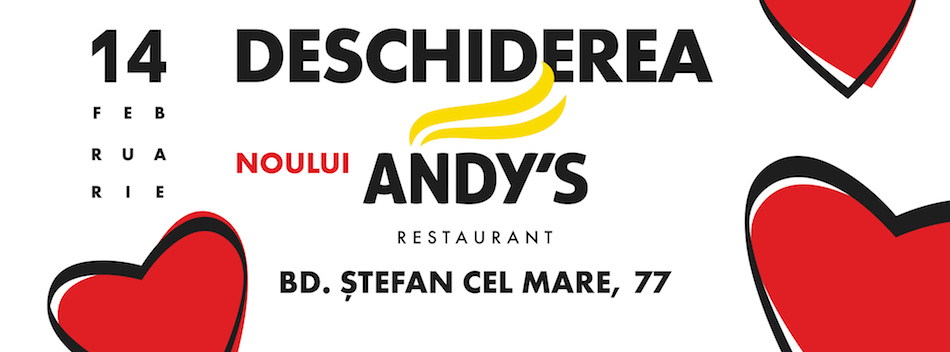 14 февраля на Штефан чел Маре Andy&#8217;s открывает ресторан нового формата