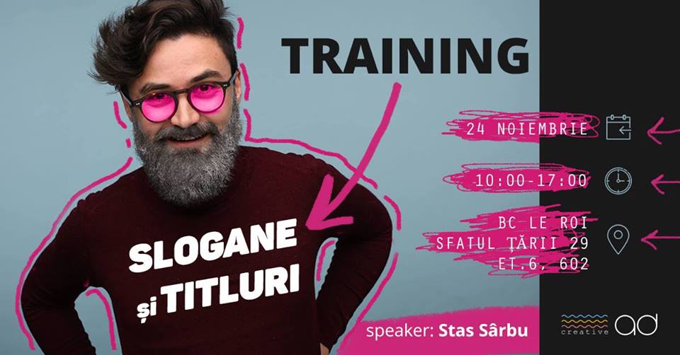 Training: Slogane și Titluri. Cu gust