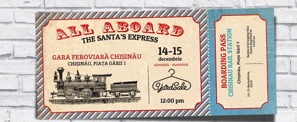 Самая большая рождественская ярмарка – это YARDSALE «SANTA’S EXPRESS» 14 и 15 декабря в здании Ж/Д ВОКЗАЛА