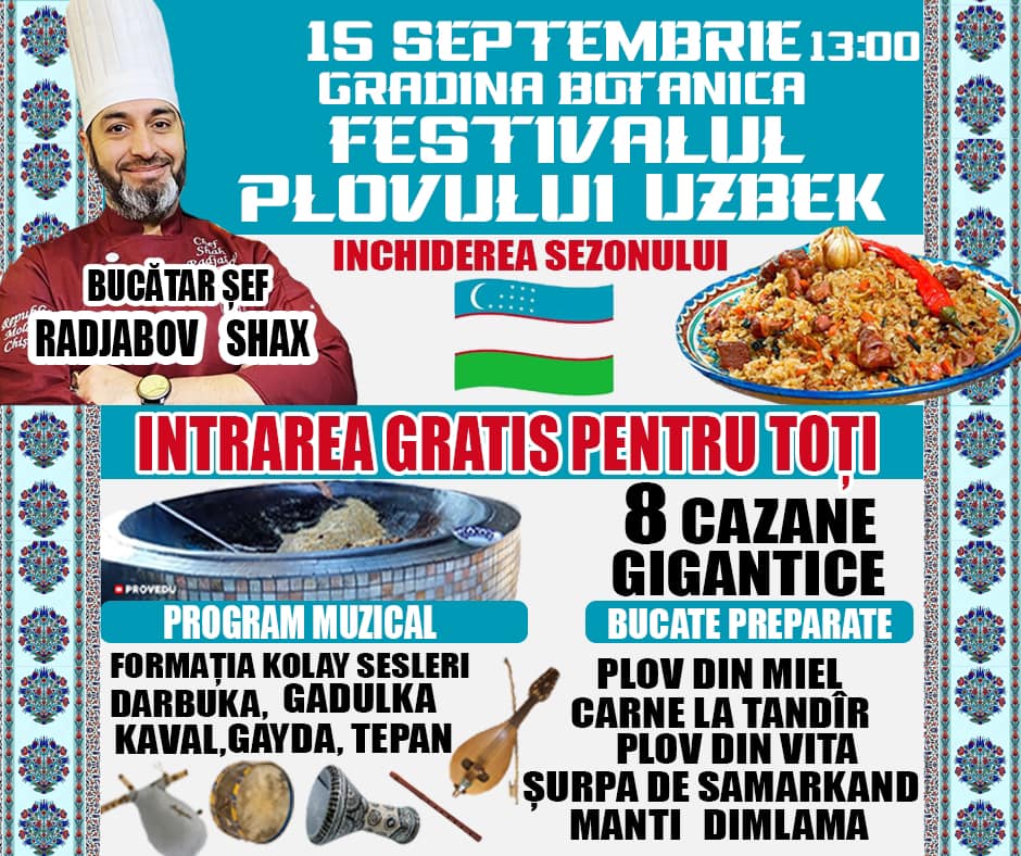 (Обновлено) В воскресенье в Ботаническом саду пройдет Фестиваль узбекского плова 