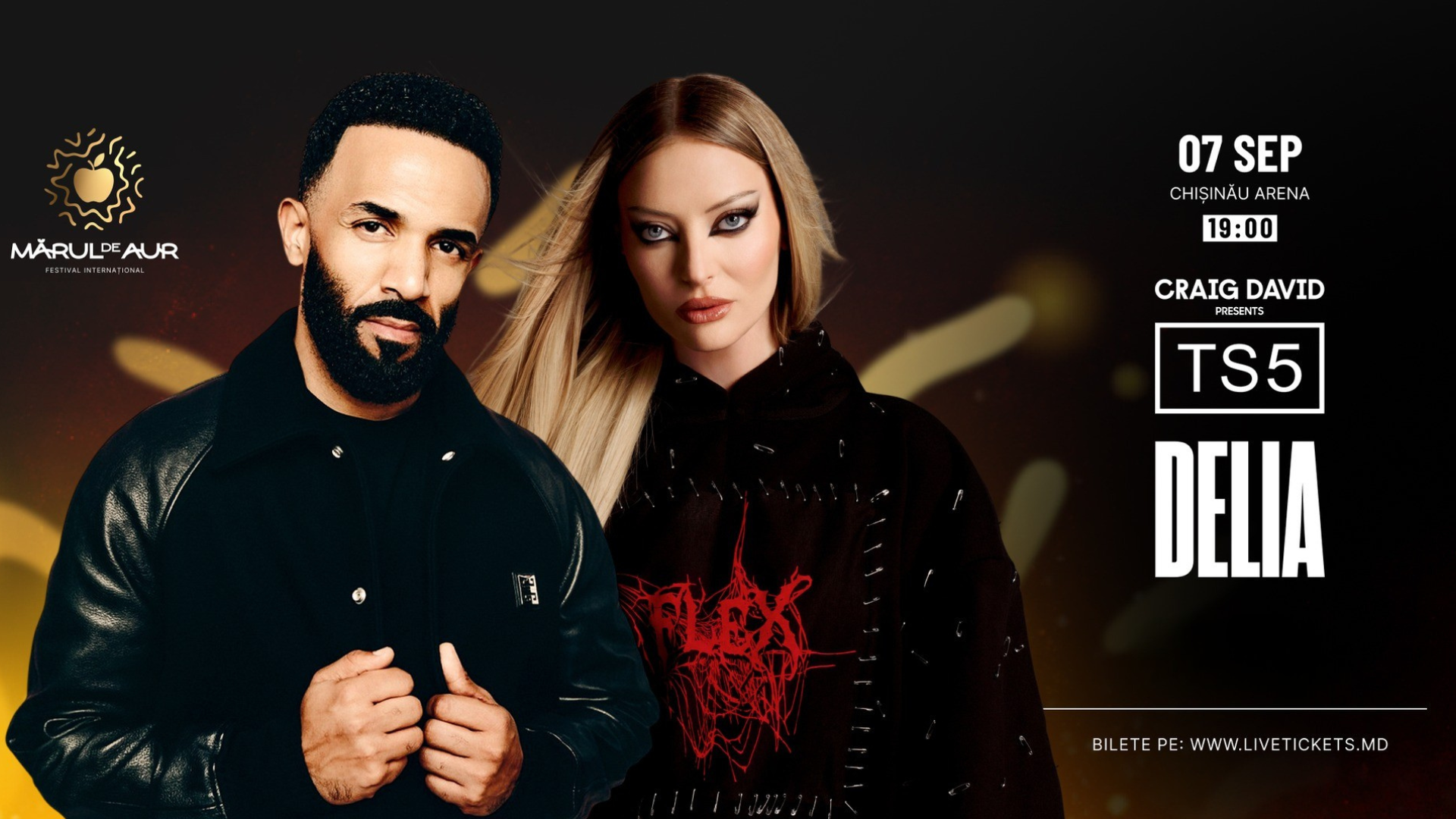 На сцене Юбилейного Гала-концерта «Mărul de Aur» выступят Крейг Дэвид и Делия